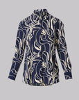 Lisa Modern Line Abstract Print Blouse