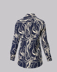 Lisa Modern Line Abstract Print Blouse