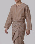 Modern Cotton Linen Stripe Raya Set