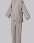 Modern Cotton Linen Stripe Raya Set