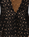 Noir Lattice Peplum Jacket
