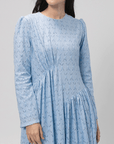 Classic Dress with Diagonal Darts | Eyelet Fabric & Cotton Lining