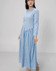 Classic Dress with Diagonal Darts | Eyelet Fabric & Cotton Lining