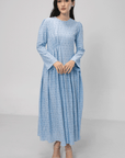 Classic Dress with Diagonal Darts | Eyelet Fabric & Cotton Lining
