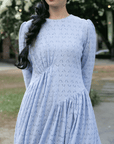 Classic Dress with Diagonal Darts | Eyelet Fabric & Cotton Lining