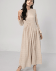 Classic Dress with Diagonal Darts | Eyelet Fabric & Cotton Lining