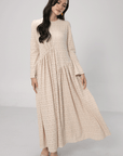 Classic Dress with Diagonal Darts | Eyelet Fabric & Cotton Lining