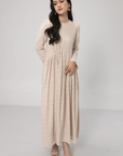 Classic Dress with Diagonal Darts | Eyelet Fabric & Cotton Lining
