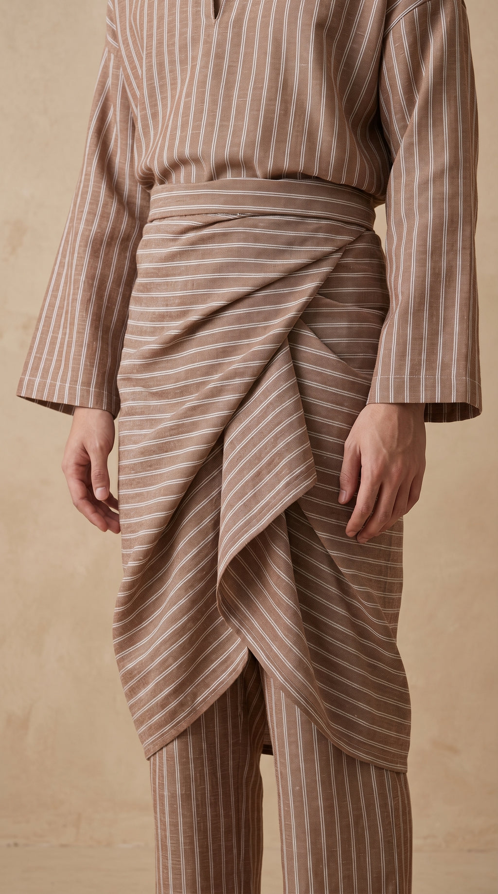 Modern Cotton Linen Stripe Raya Set