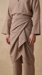 Modern Cotton Linen Stripe Raya Set