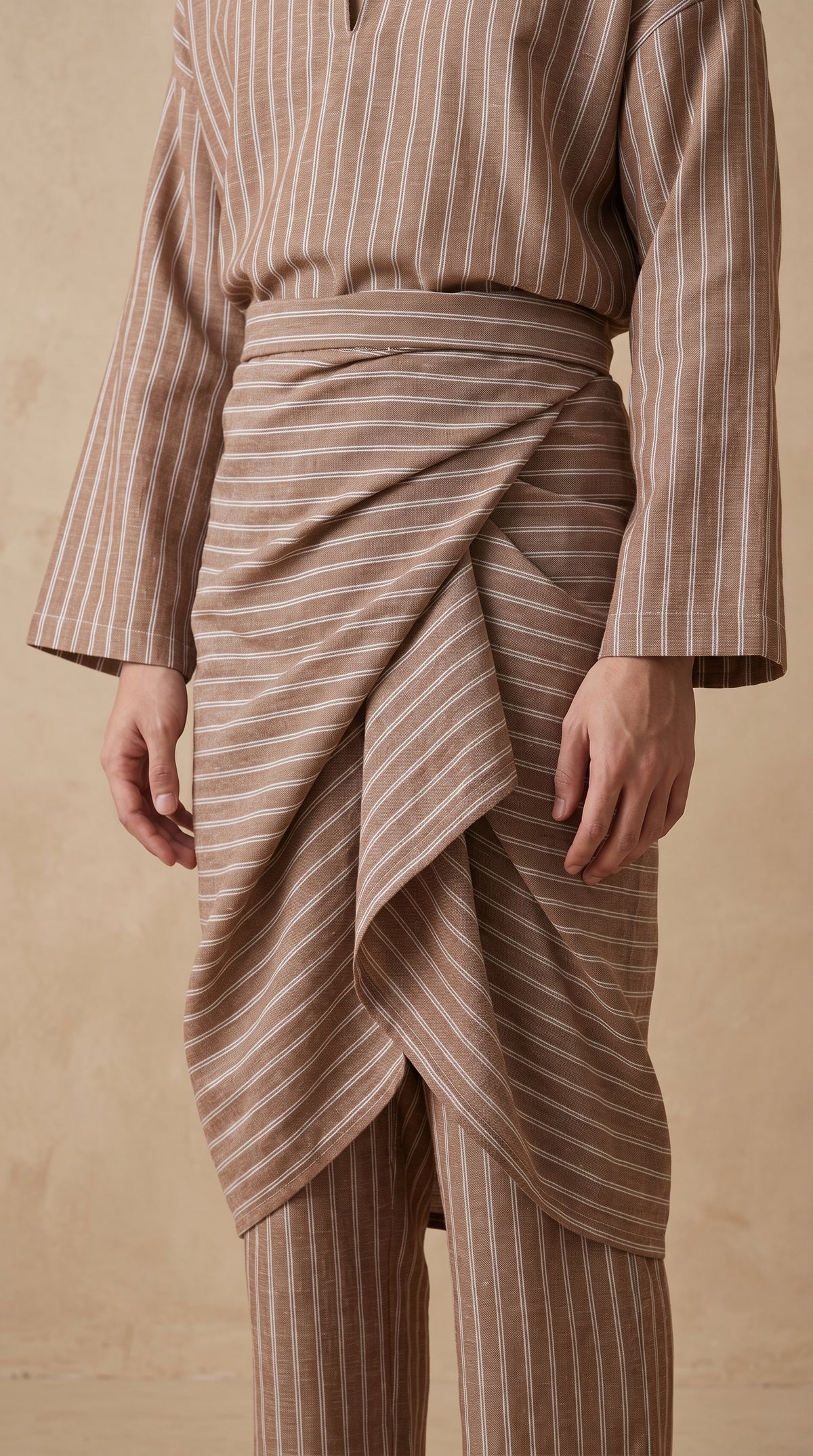 Modern Cotton Linen Stripe Raya Set