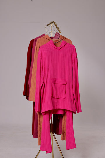 Cozy Beauty Pleats Hoodie Set