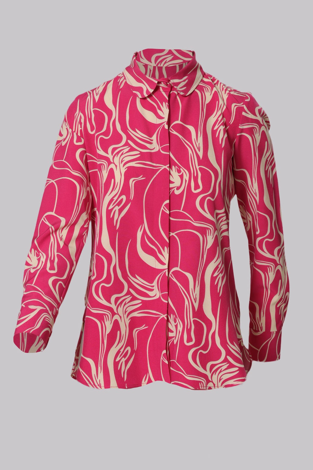 Lisa Modern Line Abstract Print Blouse
