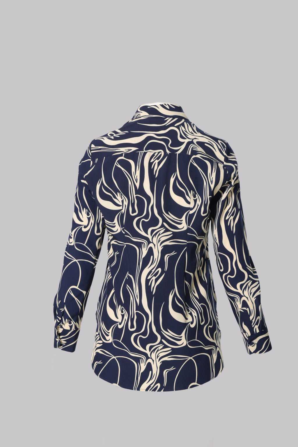 Lisa Modern Line Abstract Print Blouse