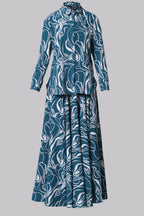Lisa Modern Line Abstract Print Blouse