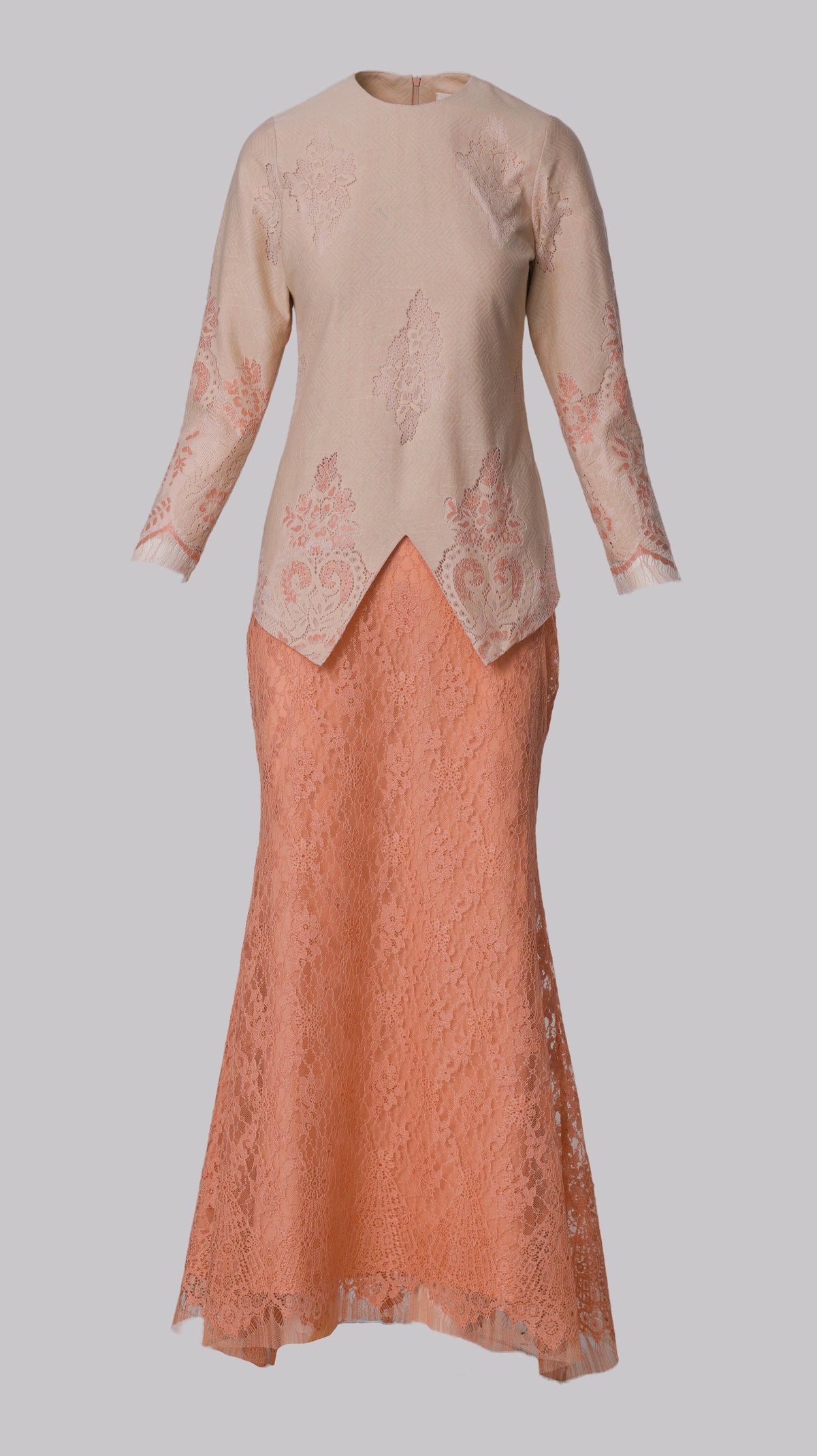 Shazea Kurung dalam Powder Pink Violet