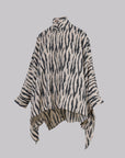 Zavia Full-Zip Batwing Poncho Blouse