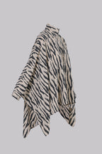 Zavia Full-Zip Batwing Poncho Blouse