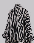 Zavia Full-Zip Batwing Poncho Blouse