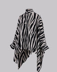 Zavia Full-Zip Batwing Poncho Blouse