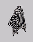 Zavia Full-Zip Batwing Poncho Blouse