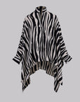 Zavia Full-Zip Batwing Poncho Blouse