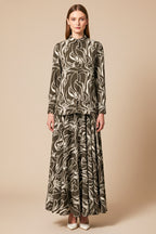 Lisa Modern Line Abstract Flare Skirt