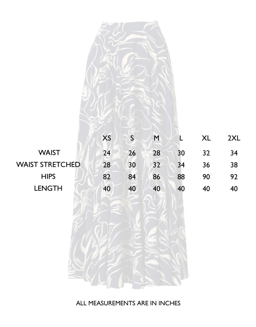 Lisa Modern Line Abstract Flare Skirt