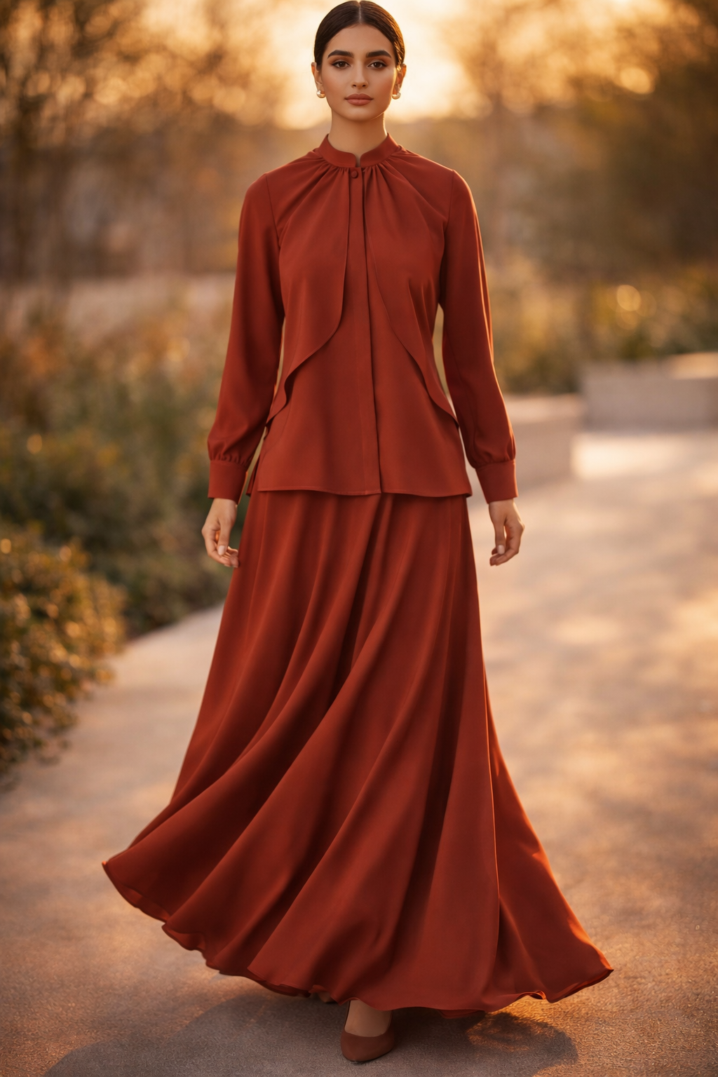 The Petals Bias Cut Flare Skirt