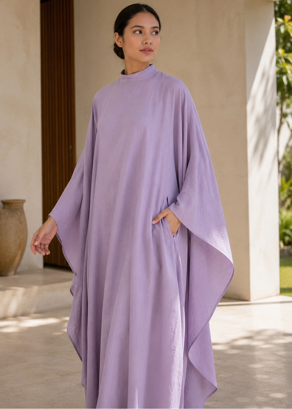 Aruna Blend Linen Blend Kaftan