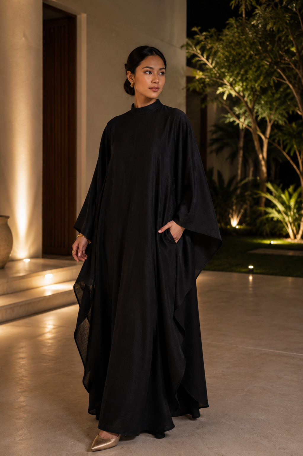 Aruna Blend Linen Blend Kaftan
