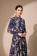 Lisa Modern Line Abstract Print Blouse