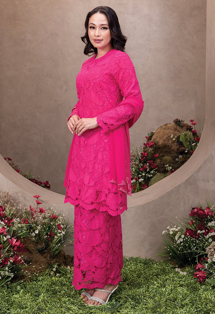 Khadijah Embroidery Lace Kurung Modern