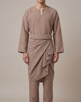 Modern Cotton Linen Stripe Raya Set