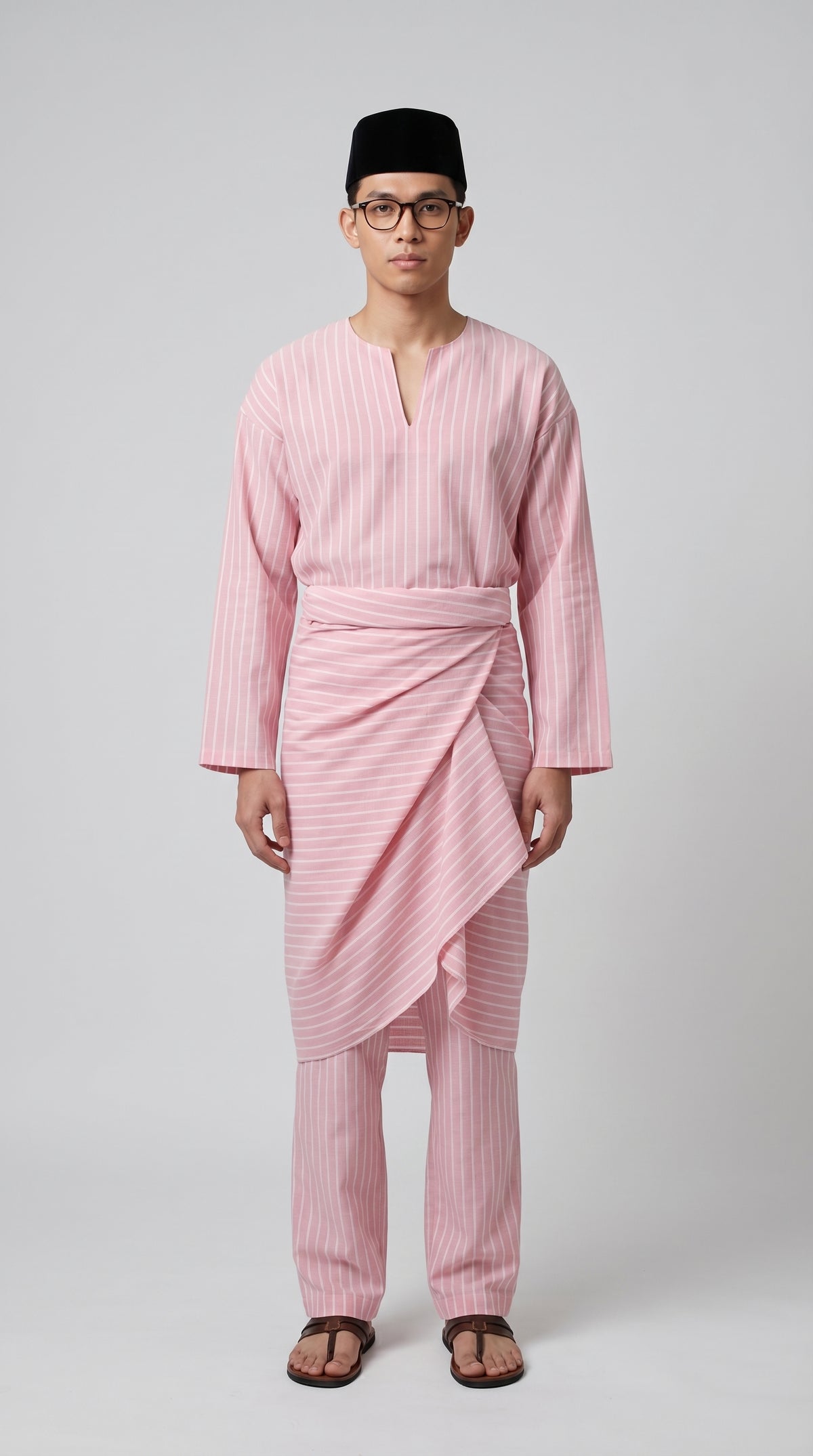 Modern Cotton Linen Stripe Raya Set