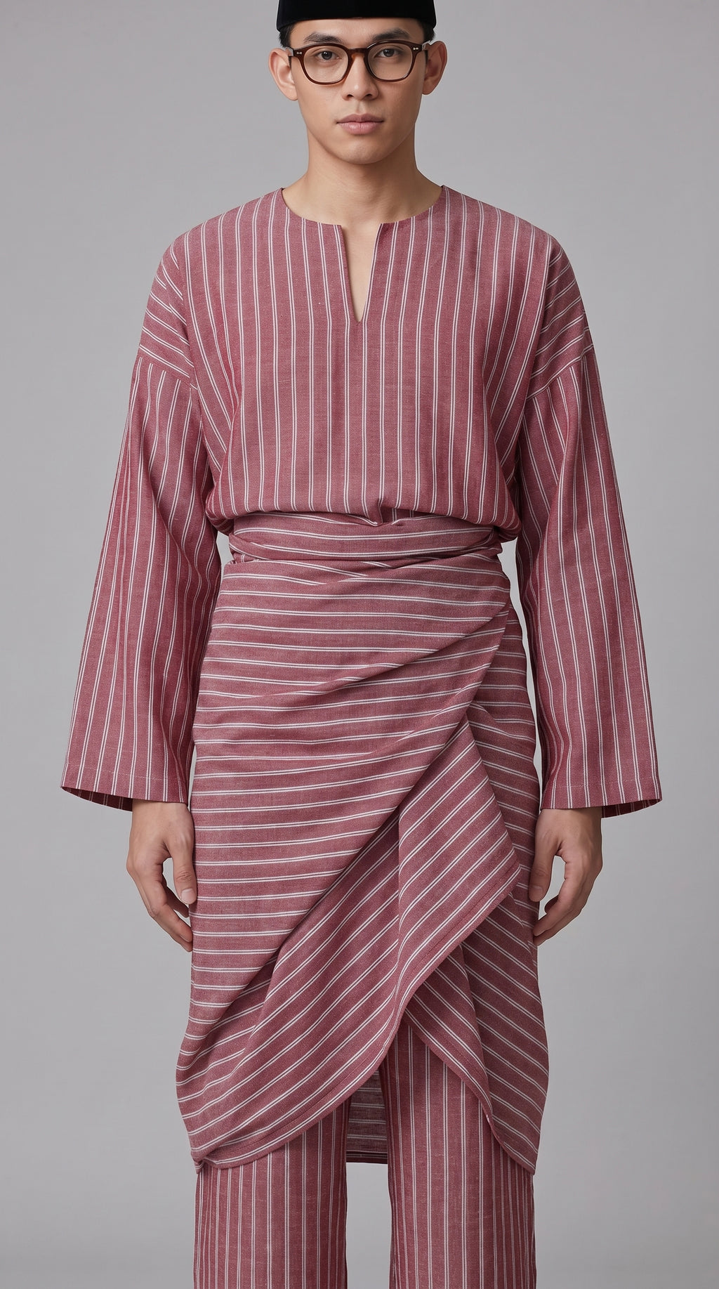 Modern Cotton Linen Stripe Raya Set