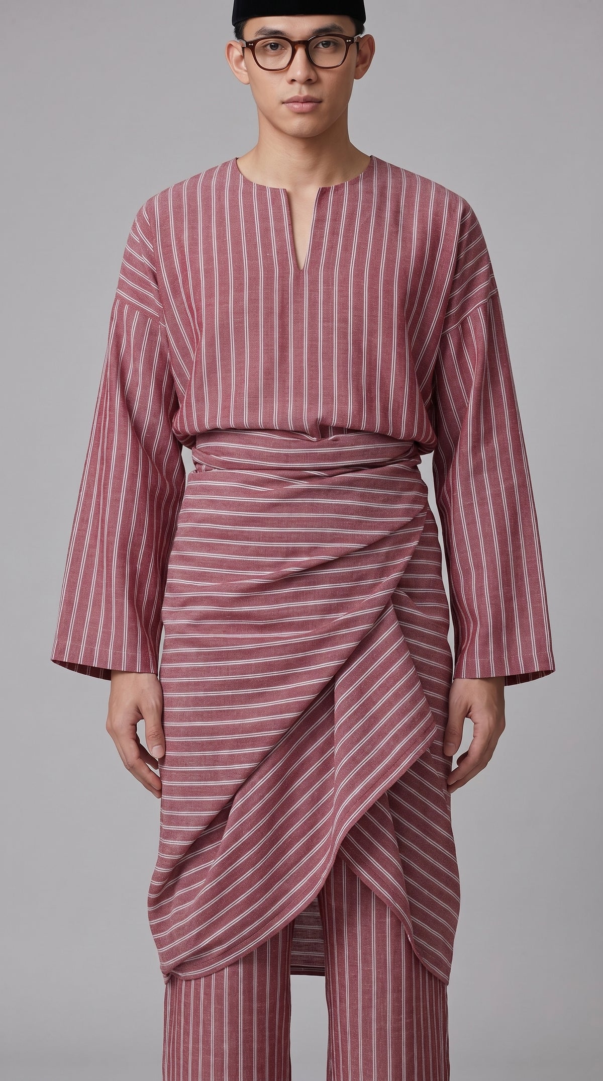 Modern Cotton Linen Stripe Raya Set
