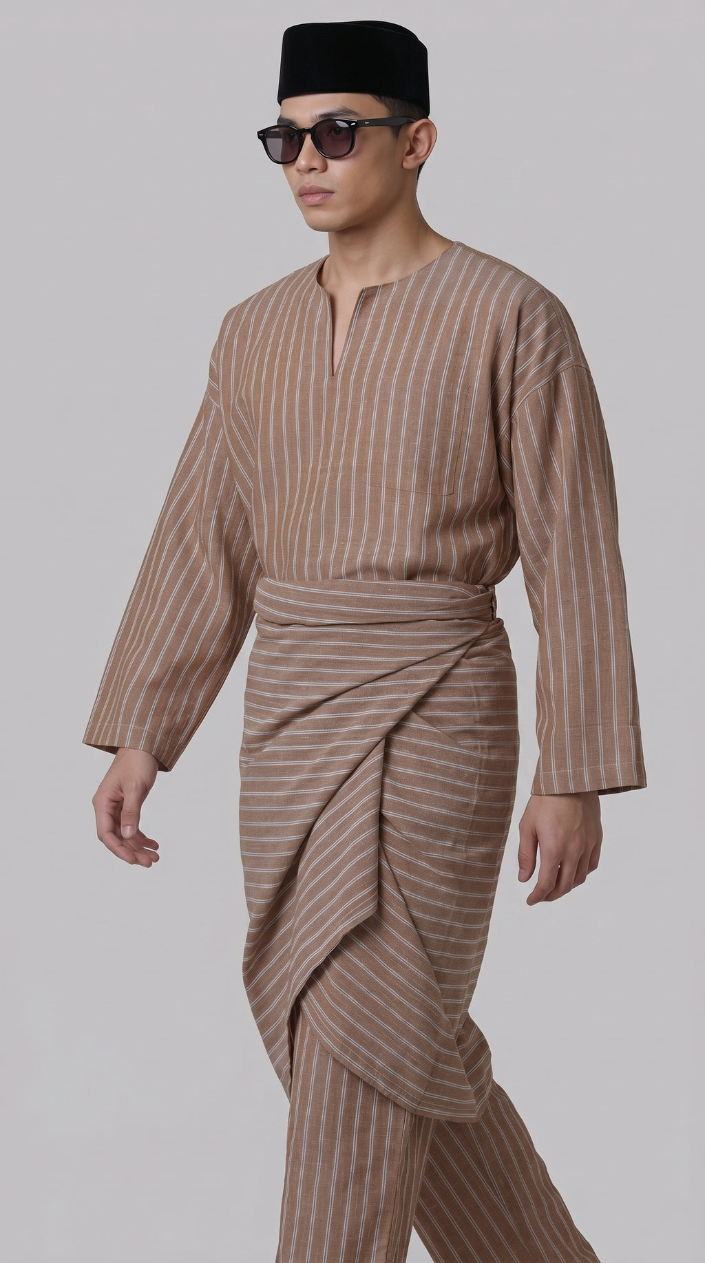 Modern Cotton Linen Stripe Raya Set