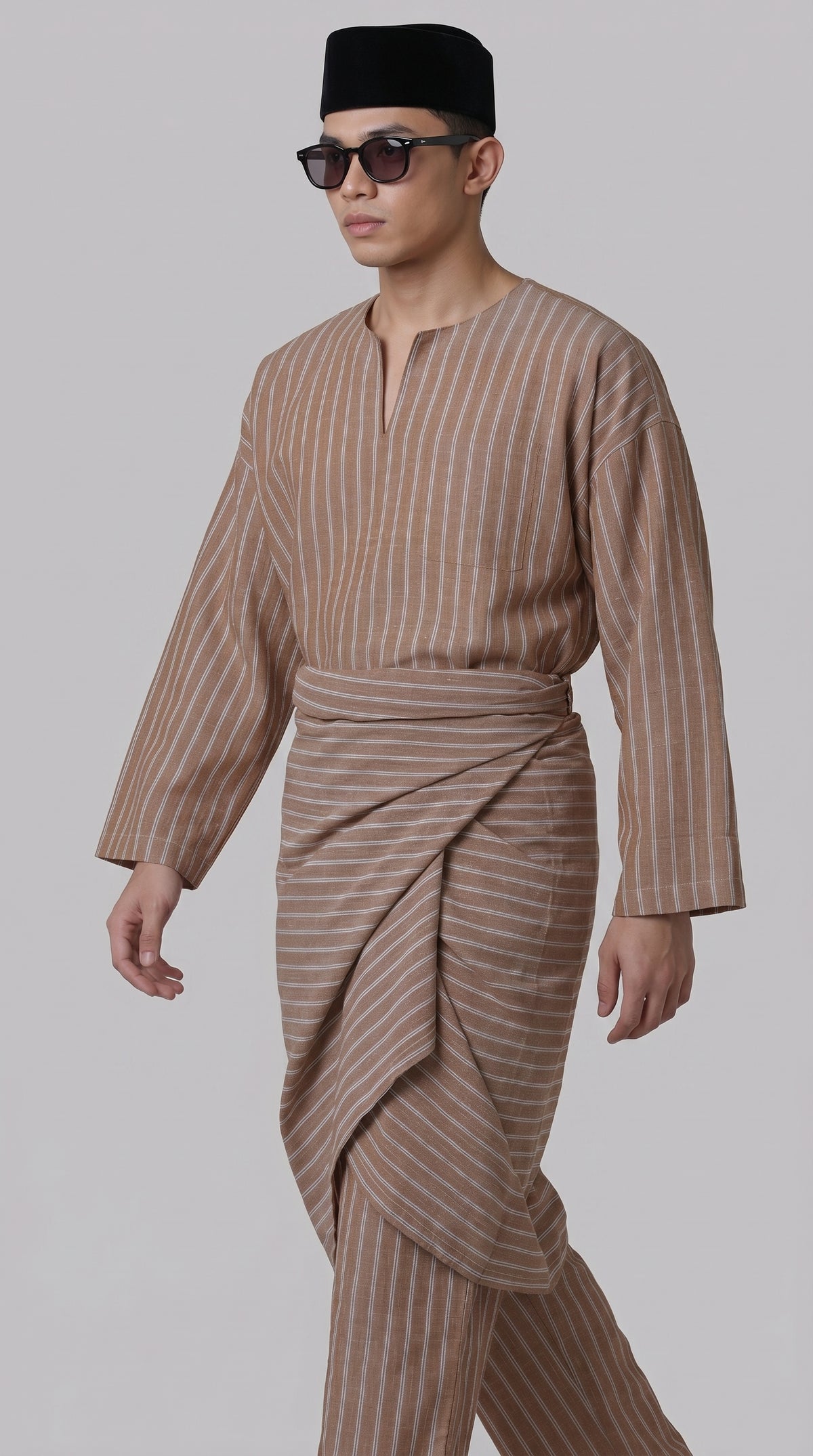 Modern Cotton Linen Stripe Raya Set