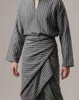 Modern Cotton Linen Stripe Raya Set