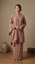 Shazea Kurung dalam Powder Pink Violet