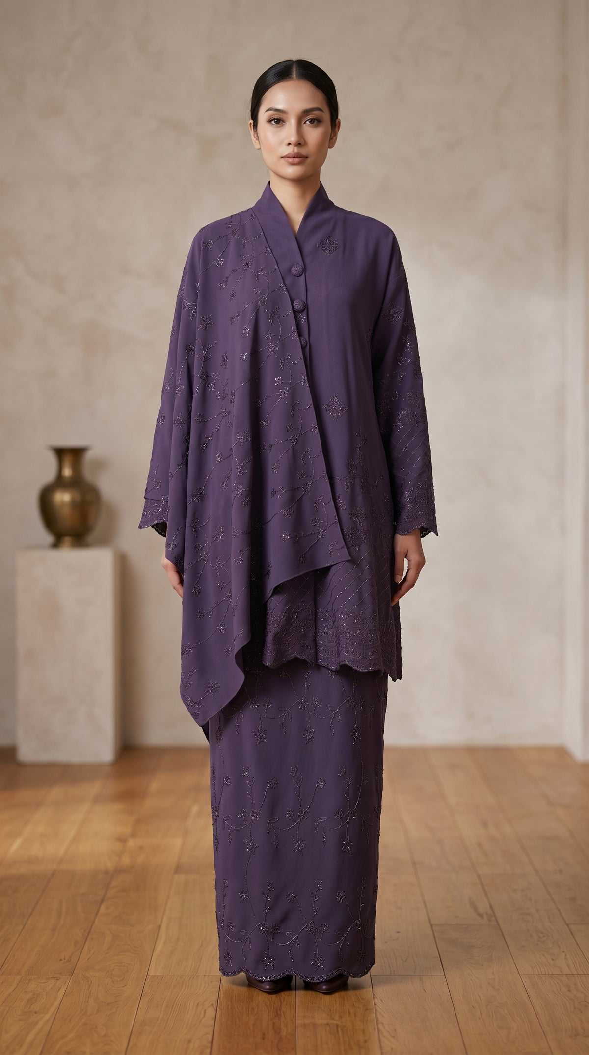 Kurung Moden Anggun Set (with Selendang)