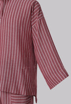 Modern Cotton Linen Stripe Raya Set
