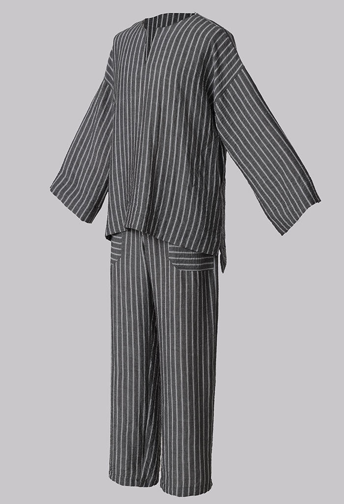 Modern Cotton Linen Stripe Raya Set