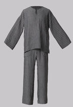 Modern Cotton Linen Stripe Raya Set