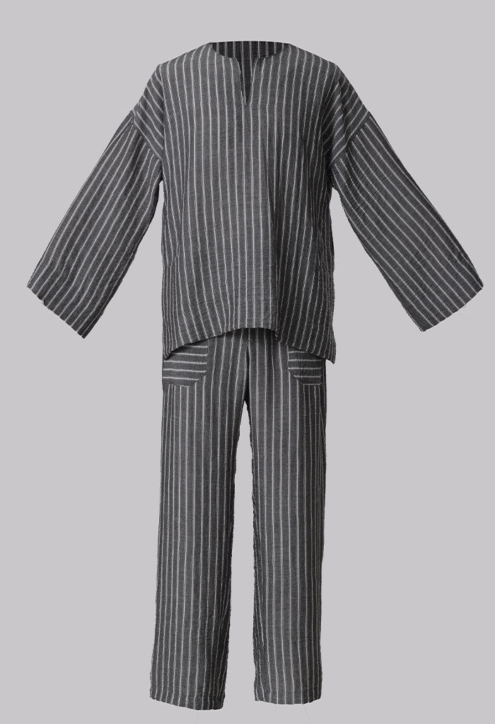 Modern Cotton Linen Stripe Raya Set