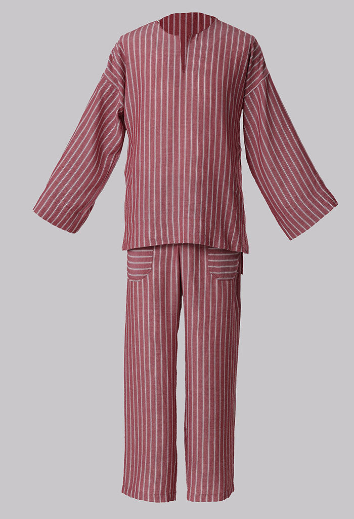 Modern Cotton Linen Stripe Raya Set