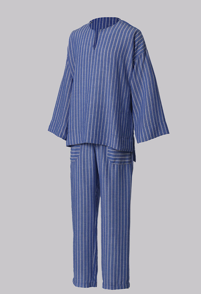 Modern Cotton Linen Stripe Raya Set