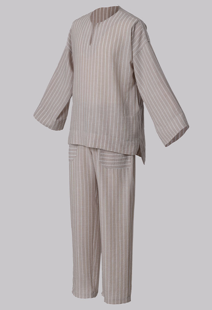 Modern Cotton Linen Stripe Raya Set