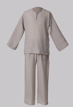 Modern Cotton Linen Stripe Raya Set